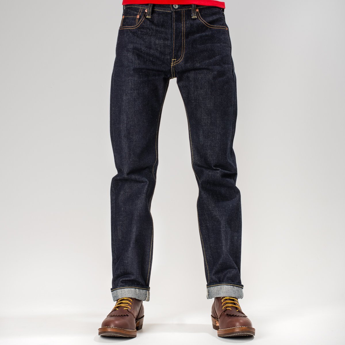 slim tapered selvedge jeans