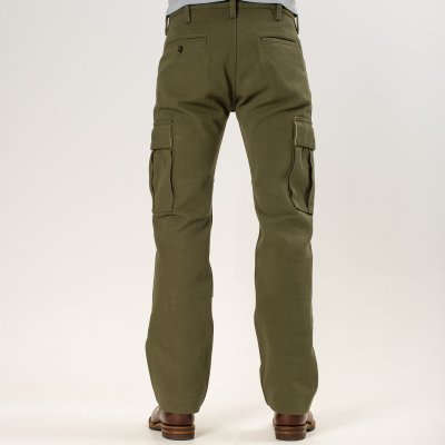 Black, Brown or Olive Ultra Heavy Selvedge Serge Cargo Pants