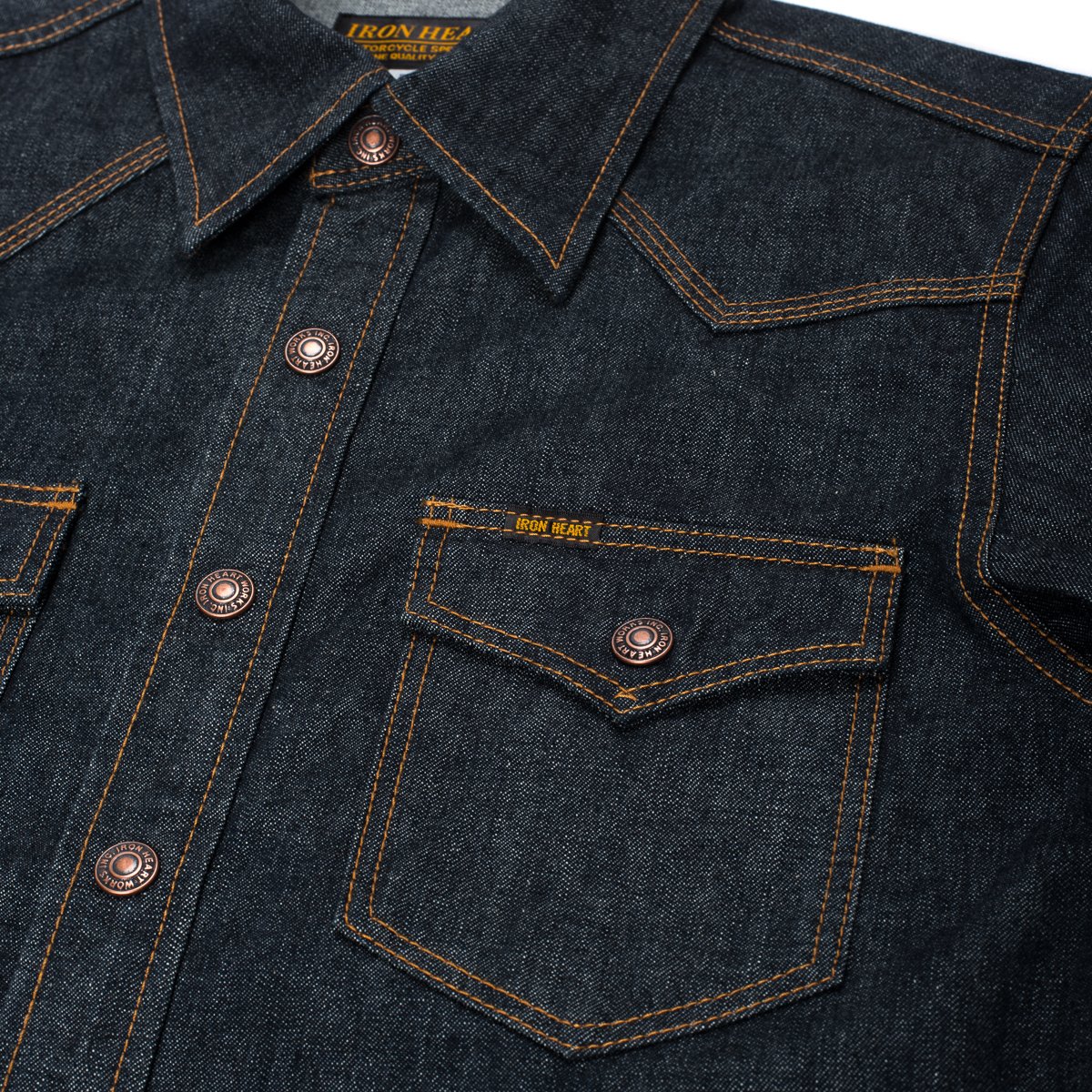 IHSH-140 | Iron Heart 11.5oz Denim Shirt/Jacket With Side Pockets