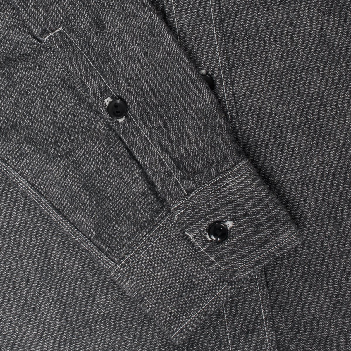 IHSH-21-BLK | Heavy Selvage Black Chambray Work Shirt