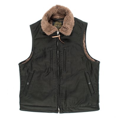 Black Alpaca Lined Whipcord Modified N1 Deck Vest