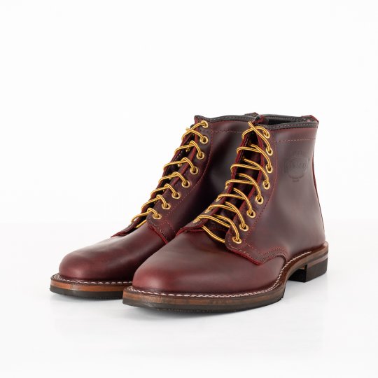 Iron Heart Int'l x Wesco® - 7" Burgundy Smooth-Out Boot  - The "Foot Patrol"