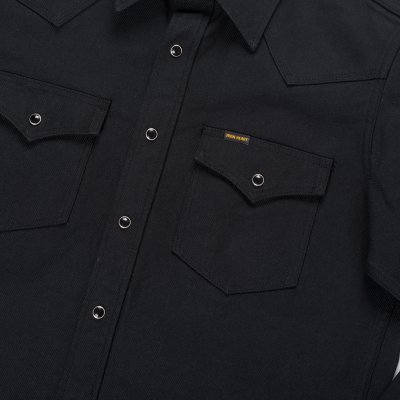 Military Serge Western Shirt - Black