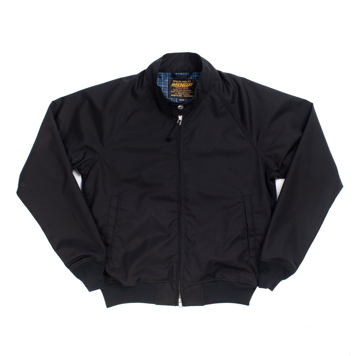 IHJ-85-BLK | Waterproof Harrington-Style Windbreaker Jacket – Black