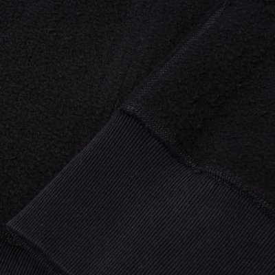 14oz Loopwheel Printed Fleece Lined Zip Up Hoodie - Black