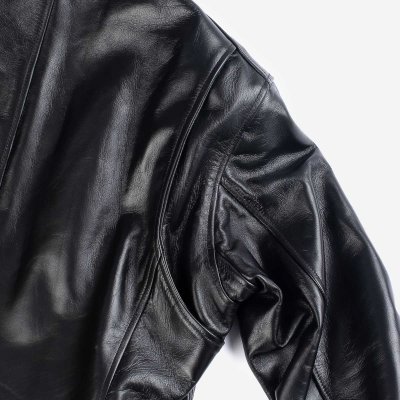 Iron Heart Chrome Black Tanned Leather Horsehide Rider’s Jacket