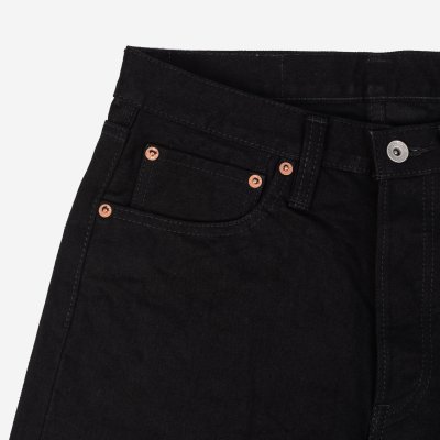 14oz Selvedge Denim Straight Cut Jeans - Black/Black