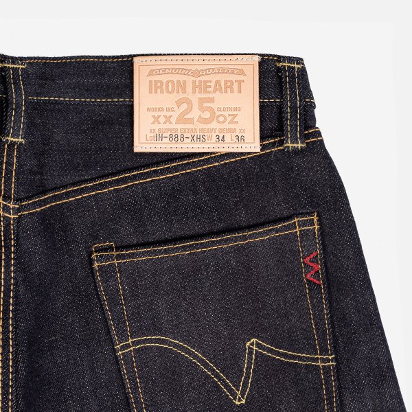 Iron Heart 25oz Selvedge Denim Medium/High Rise Tapered Cut Jeans - Indigo