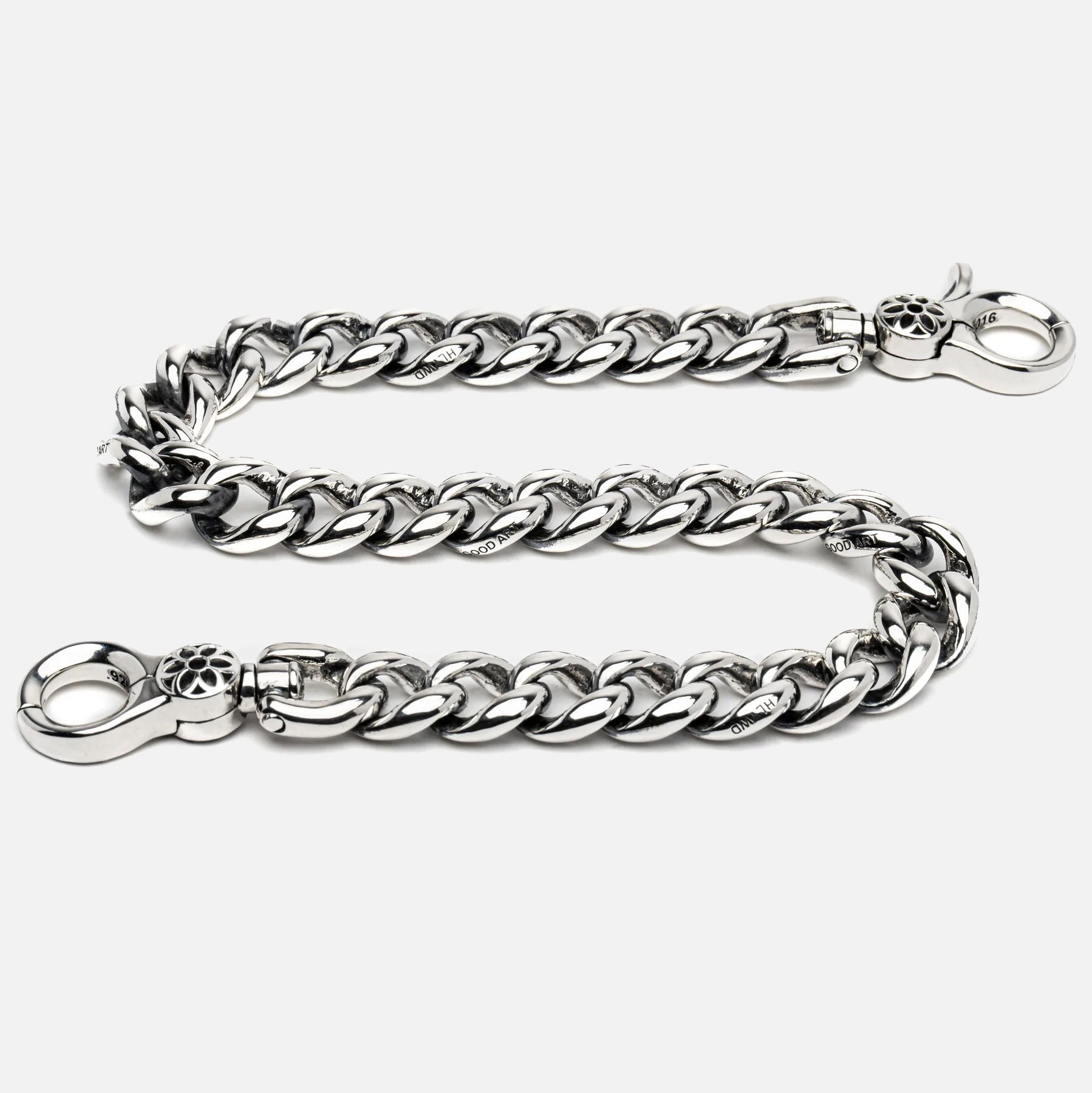 Sterling Silver Biker Lion Head Wallet Chain