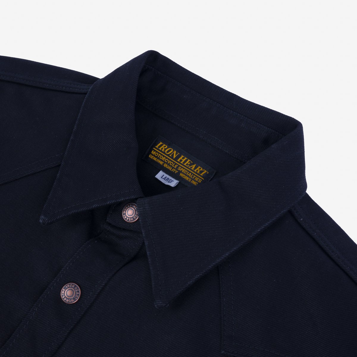 16oz Non-Selvedge Denim CPO Shirt - Superblack (Fades To Grey)